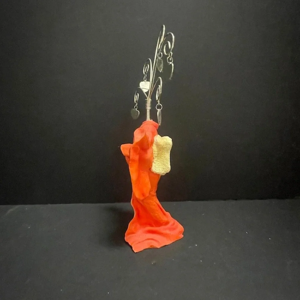 Vintage Modified Japanese Geisha Doll or Ningyo Decorative Note or Photo Holder